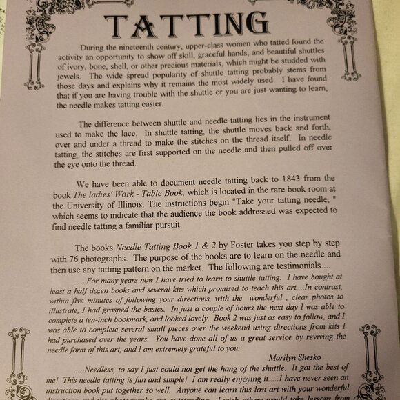 Needle Tatting (Lace Edging) Instruction Kit - Picture 6 of 7